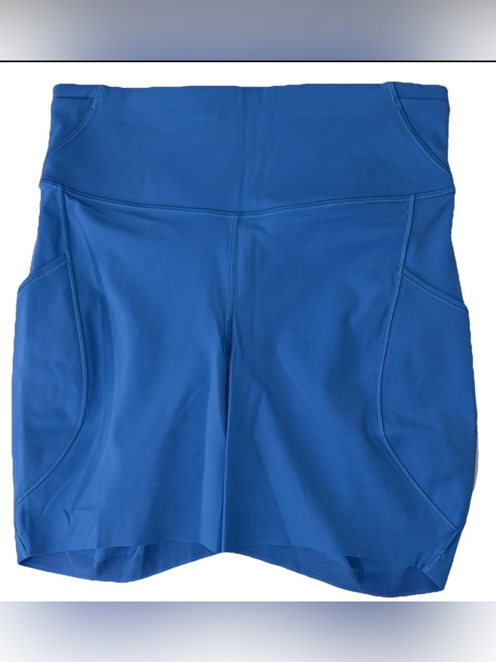 NWT LULULEMON SIZE 4 FAST & FREE HIGH RISE 6” SHORTS*POCKETS AUTHENTIC POOL BLUE